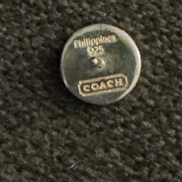 Authentic COACH Sterling Silver Stud Earrings - Picture 3 of 3